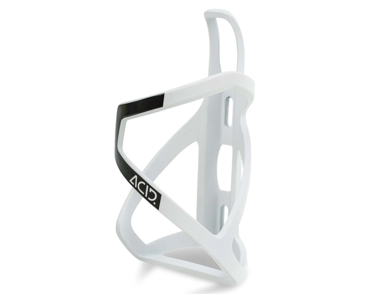 Cube ACID Flaschenhalter HPP Left-Hand Sidecage | Matt White Glossy Black