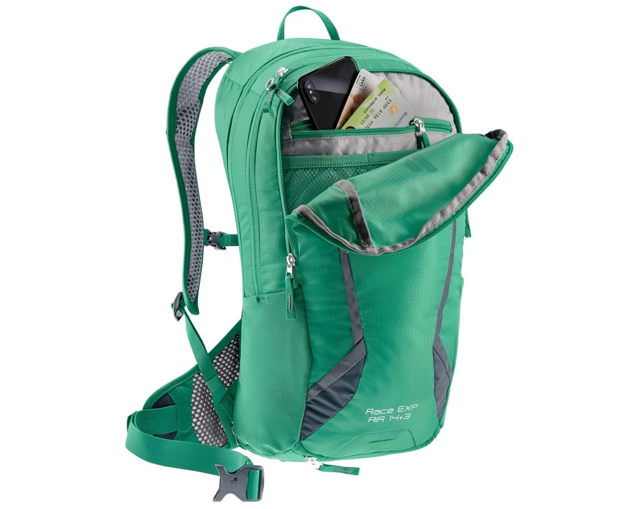 Deuter Race EXP Air - 14 +3 Liter Fahrradrucksack | Fern-graphite – Bild 7