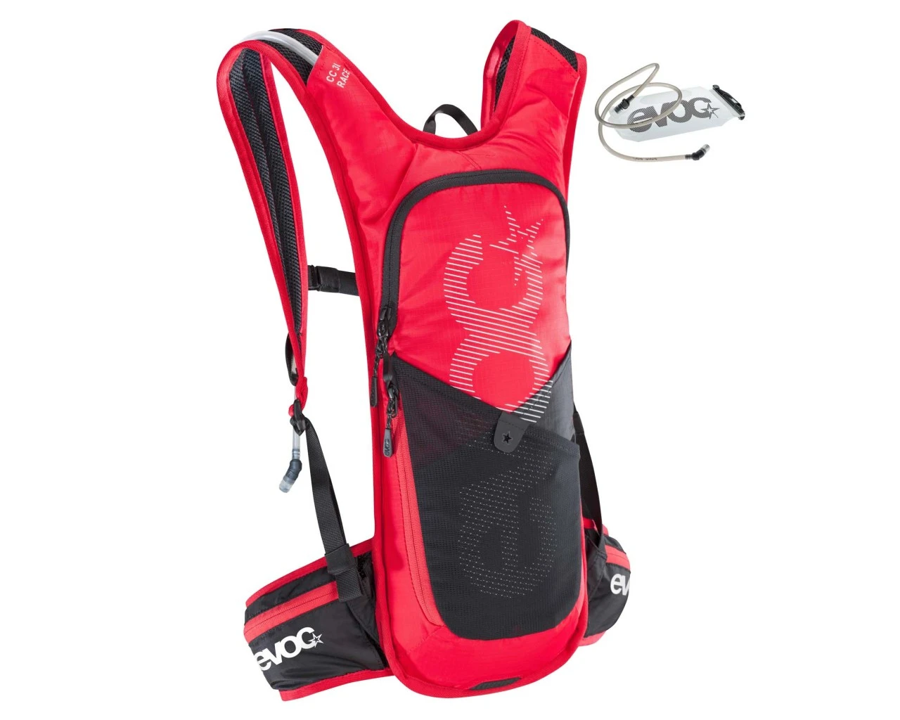 Evoc CC Race 3 Liter Fahrradrucksack + 2 Liter Bladder | Red-black 3 Evoc CC Race 3 Liter Fahrradrucksack + 2 Liter Bladder | Red-black