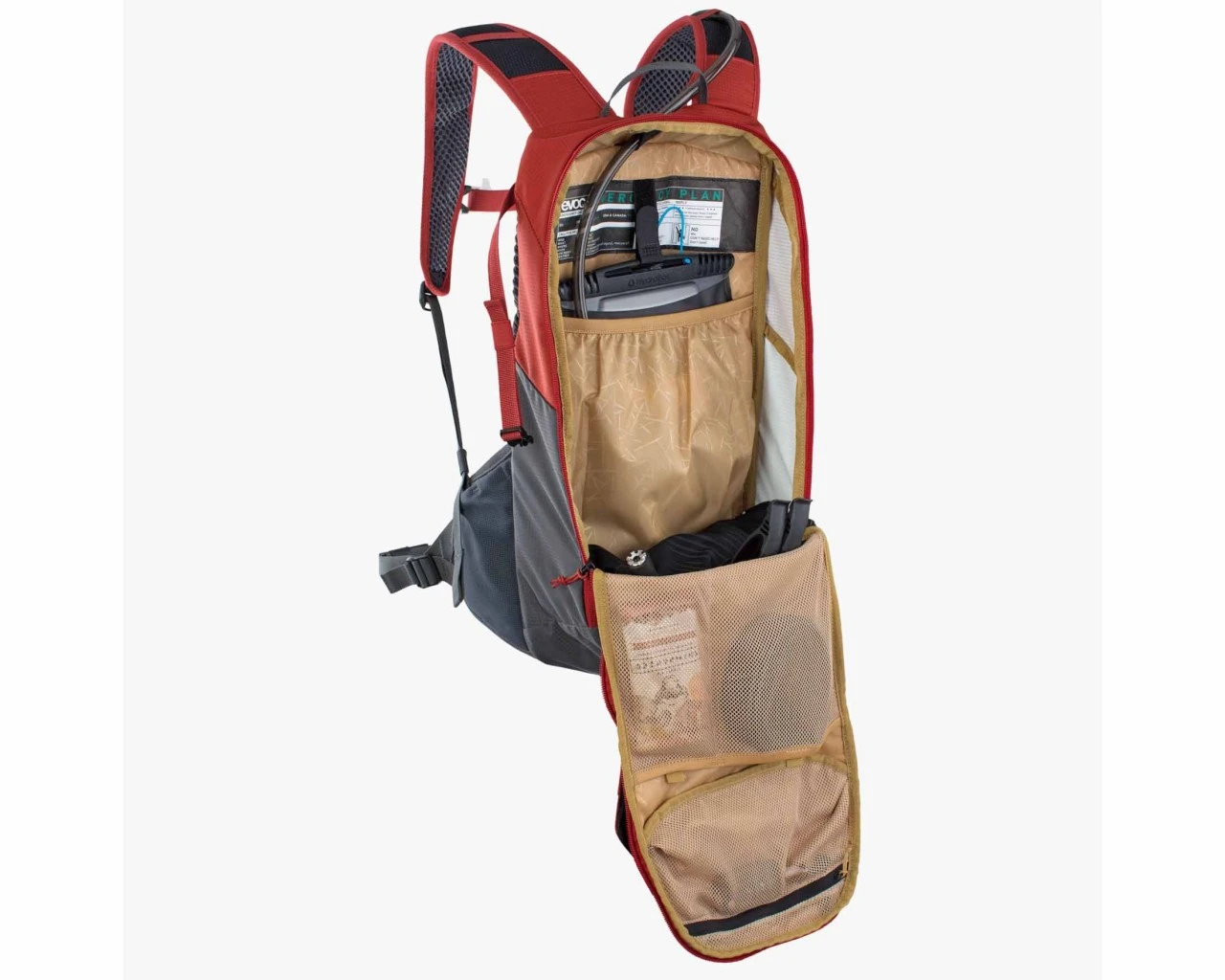 Evoc Ride 12 Liter Fahrrad Rucksack | Chili Red-carbon Grey 6 Evoc Ride 12 Liter Fahrrad Rucksack | Chili Red-carbon Grey – Bild 4