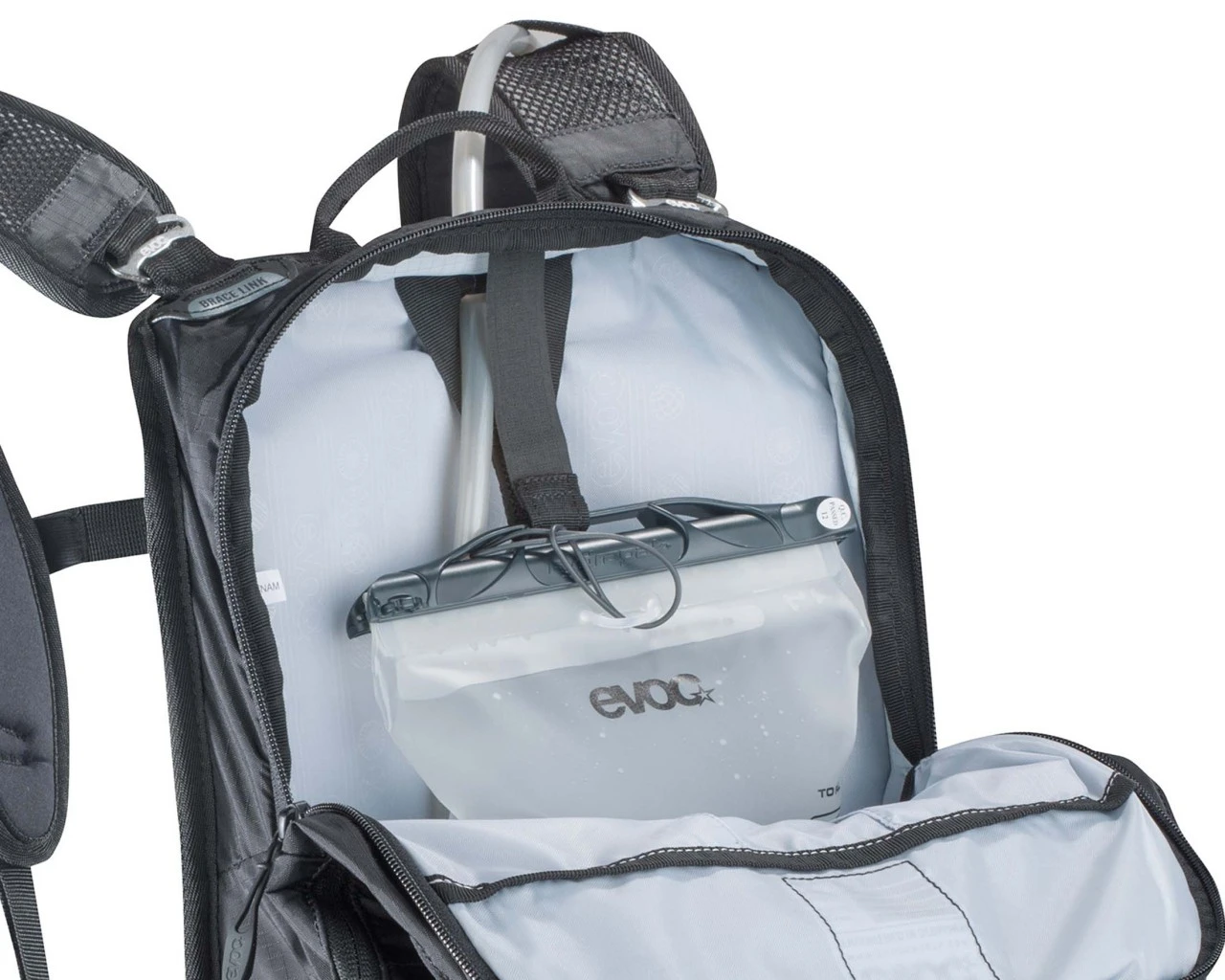 Evoc Stage 12 Liter Team Fahrradrucksack | Black-white-neon Orange – Bild 5