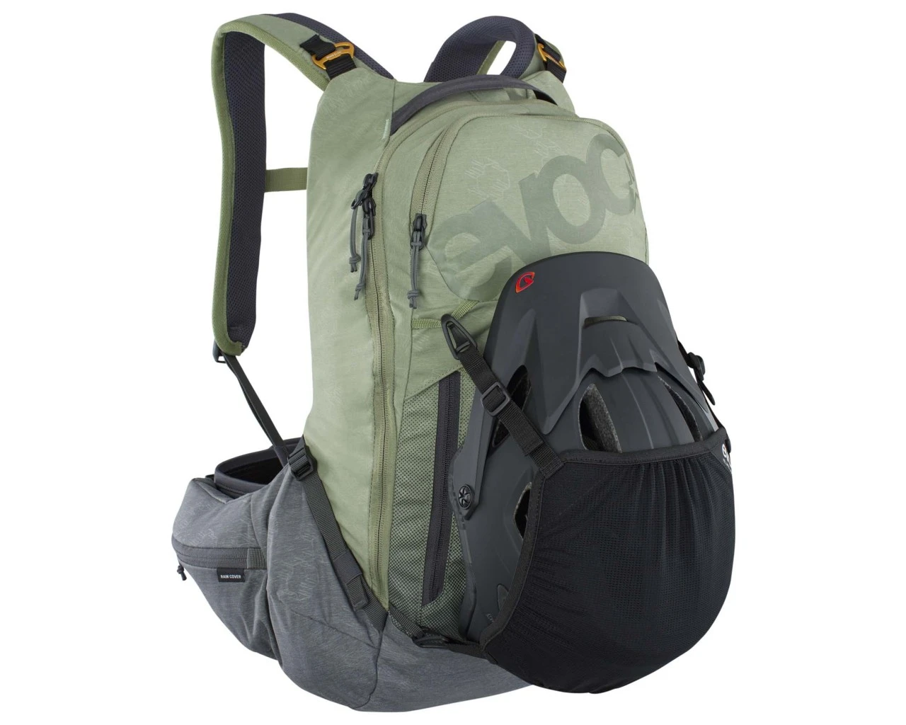Evoc Trail Pro 16 Liter Protektorrucksack | Light Olive-carbon Grey – Bild 8
