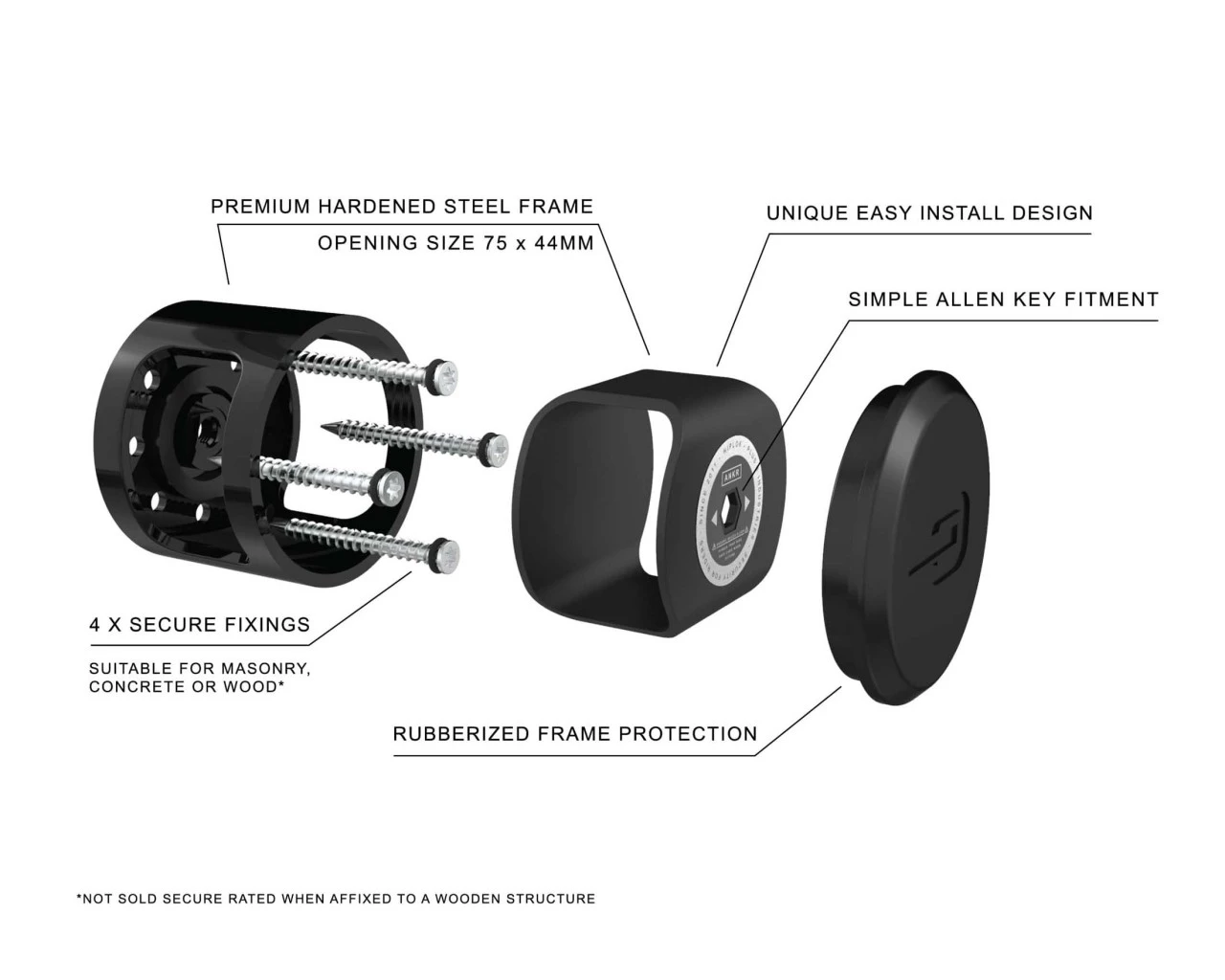 Hiplok ANKR - Wand/Bodenanker Für Max. Sicherheit | Red 4 Hiplok ANKR - Wand/Bodenanker Für Max. Sicherheit | Red – Bild 2