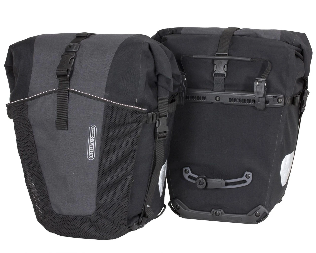 Ortlieb Back-Roller Pro Plus QL2.1 Wasserdichte Fahrradtaschen (Paar) PVC-frei | Granit-schwarz