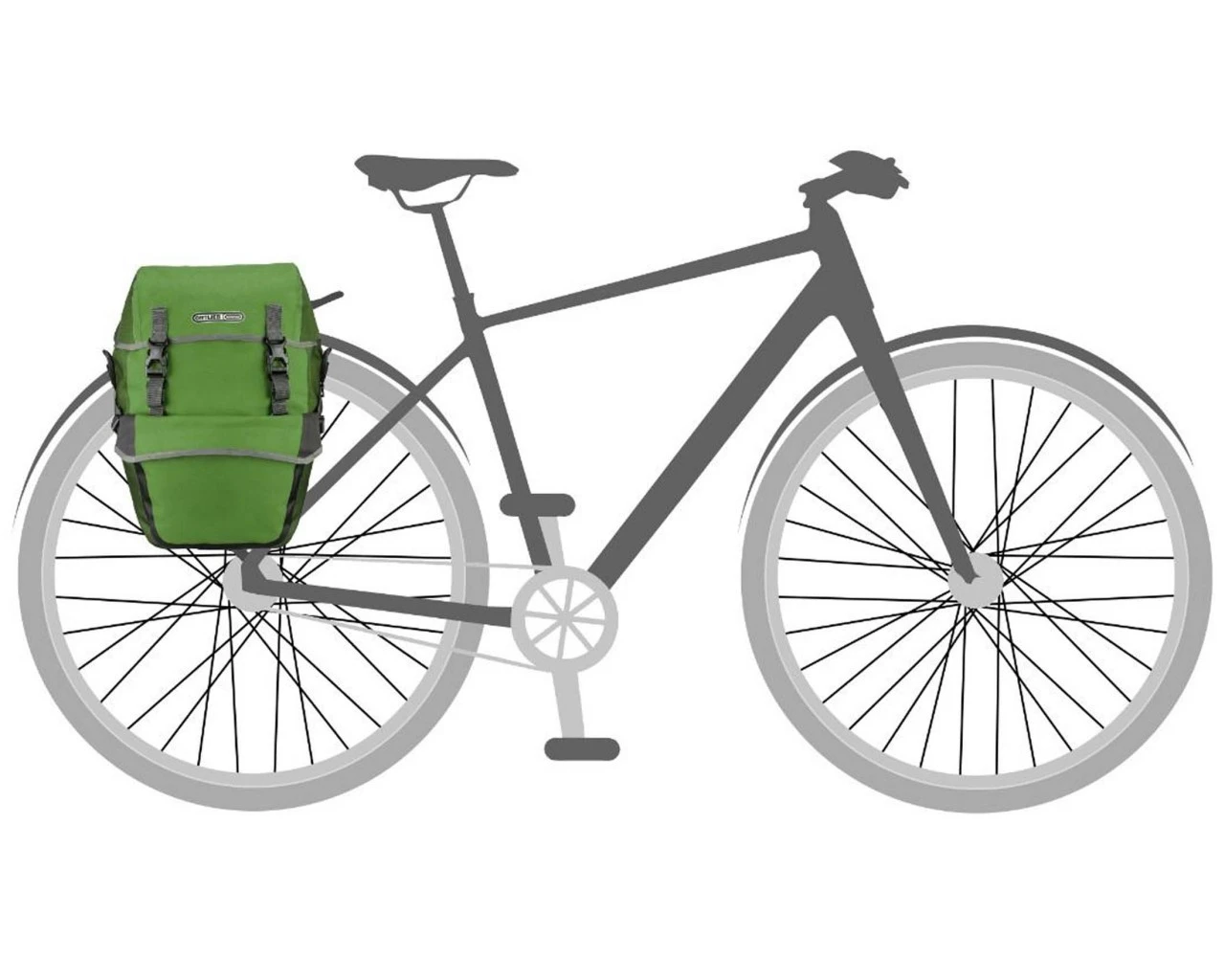 Ortlieb Bike-Packer Plus QL2.1 Wasserdichte Fahrradtaschen (Paar) PVC Frei | Kiwi-moss Green – Bild 9