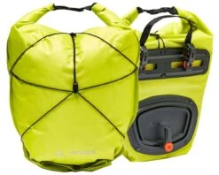 Vaude Aqua Front Light - 22 Liter Wasserdichte Vorderradtasche PVC-frei (Paar) | Bright Green