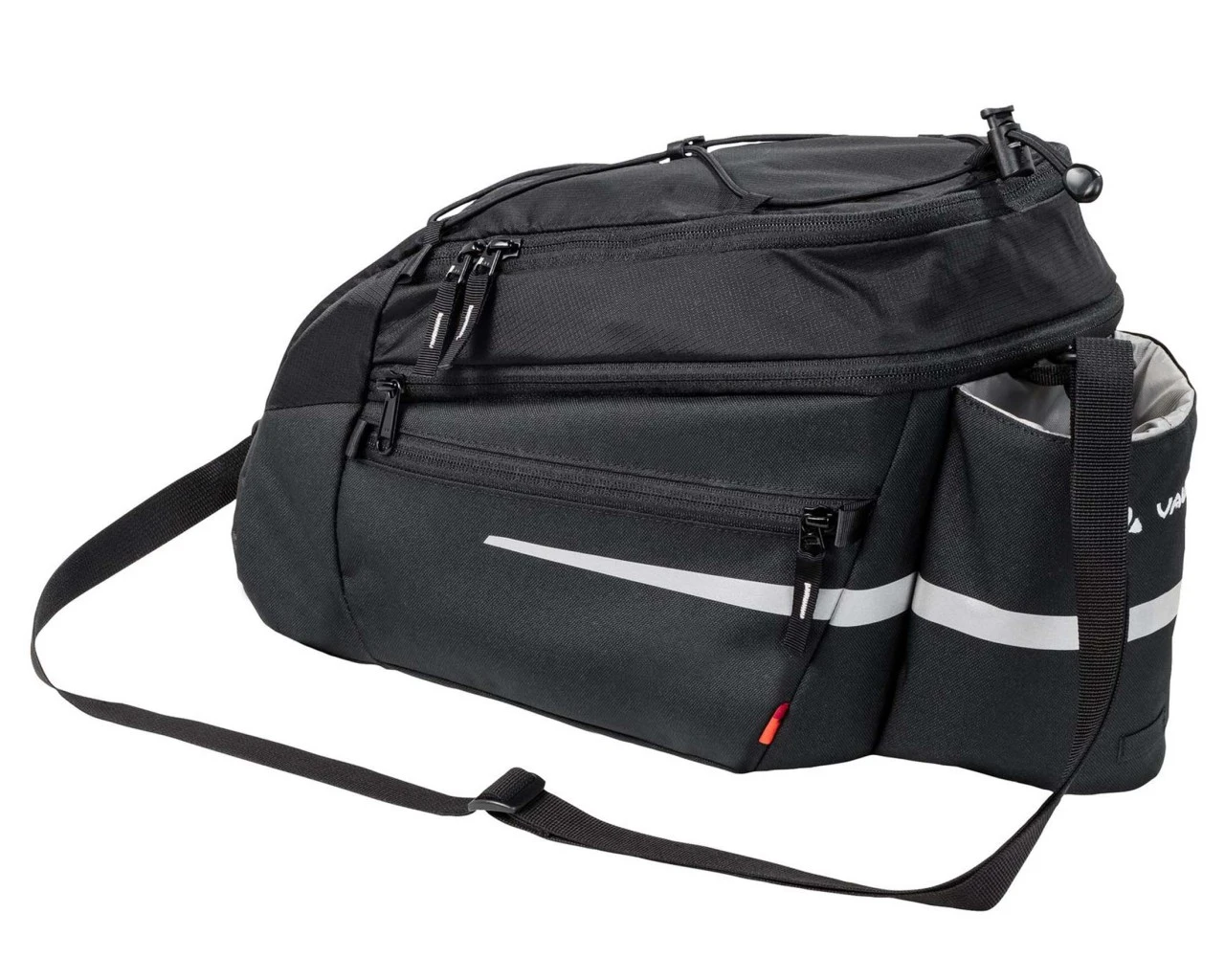Vaude Silkroad L (i-Rack) 9+2 Liter Fahrrad Gepäckträgertasche | Black 3 Vaude Silkroad L (i-Rack) 9+2 Liter Fahrrad Gepäckträgertasche | Black